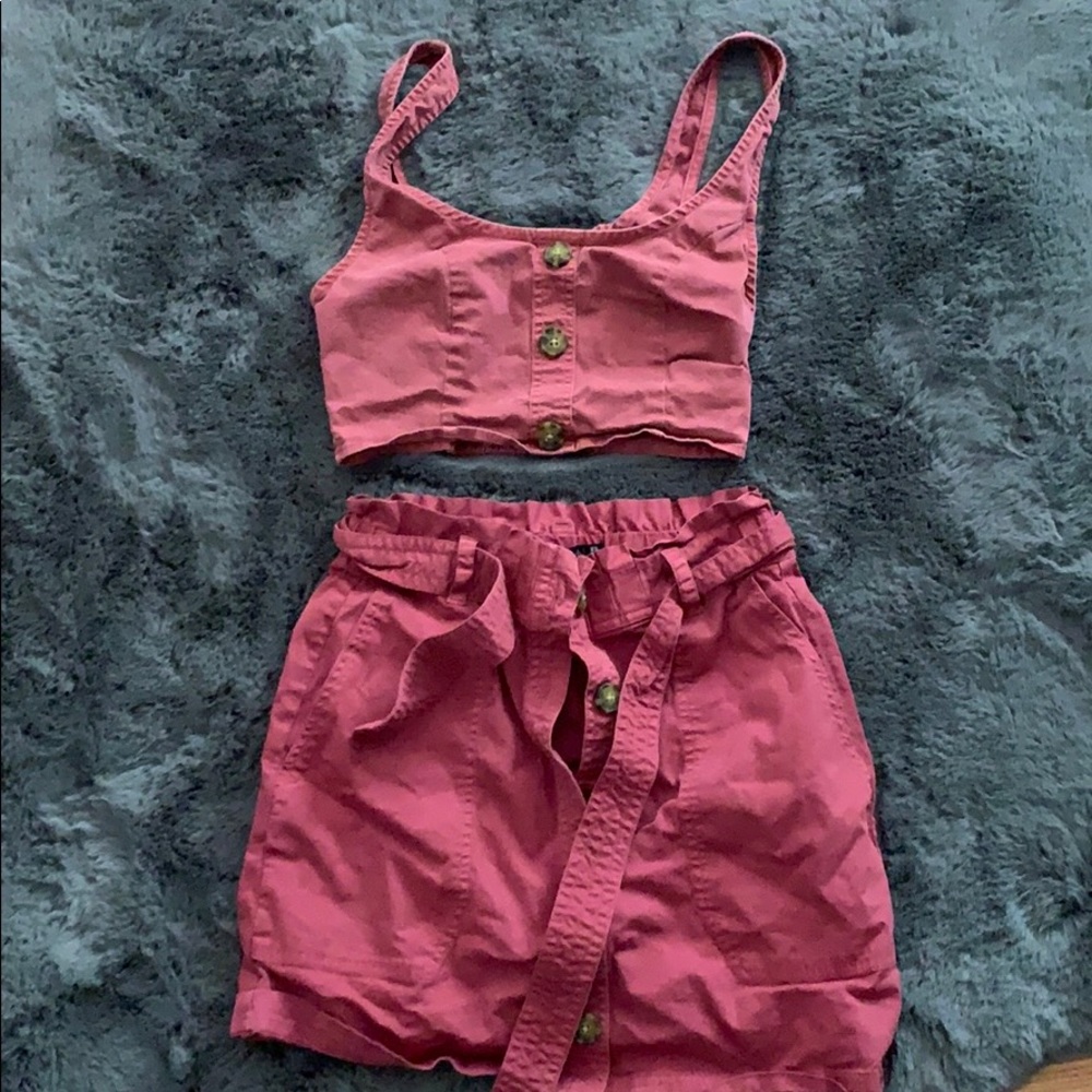 Abercrombie crop top and skirt set